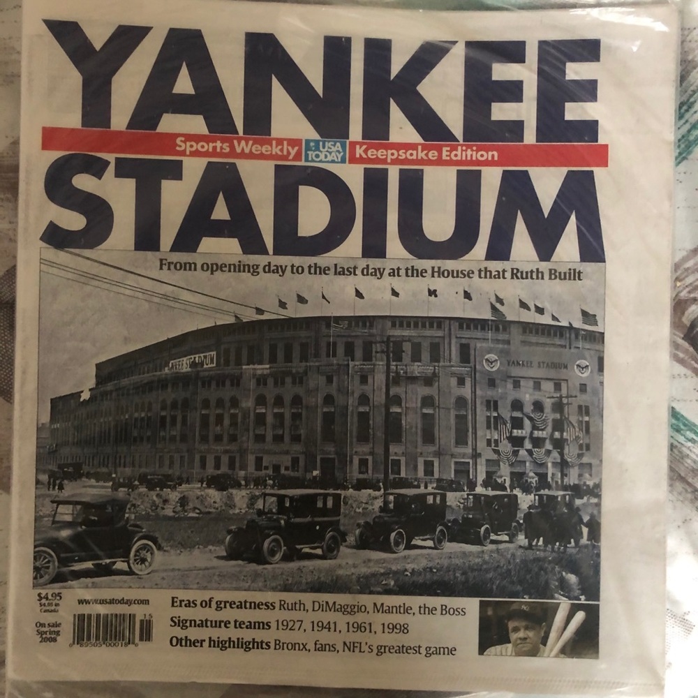 Yankee Stadium Collectible Newspaper